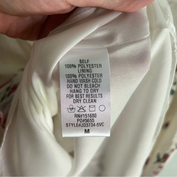 Storia Floral Babydoll Strapless Dress Sz Medium Romantic Coquette - Picture 7 of 7